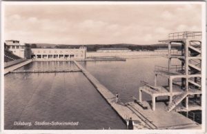 47055 Duisburg, Stadion-Schwimmbad, ca. 1935