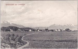 83355 Grabenstätt am Chiemsee, Ortsansicht, ca. 1910