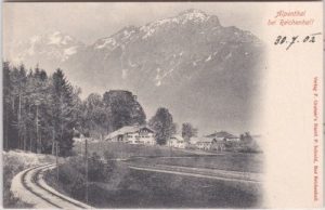 83435 Bad Reichenhall, Alpenthal, Eisenbahnlinie, ca. 1900