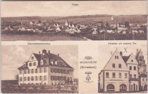 86653 Monheim (Schwaben), u.a. Distriktskrankenhaus, ca. 1915