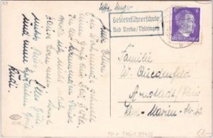 99438 Bad Berka (Thüringen) Stempel “Gebietsführerschule“ 1943
