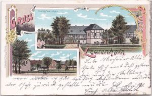 09306 Leutenhain (Königsfeld), u.a. Gasthof, Farblitho, ca. 1900