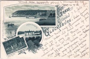 24960 Glücksburg (Ostseebad), Litho, ca. 1900