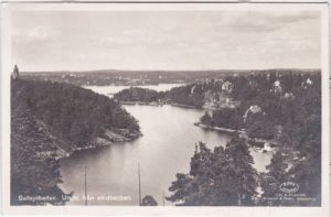 Saltsjöbaden, Utsikt fran skidbacken, ca. 1930