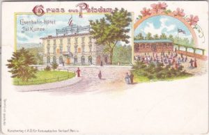 14473 Potsdam, Eisenbahn-Hotel, Farblitho, ca. 1900
