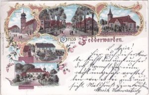 26388 Fedderwarden (Wilhelmshaven-Kniphausen), Farblitho, ca. 1895