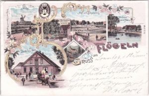 27624 Flögeln (Geestland), u.a. Gasthof, Farblitho, ca. 1895
