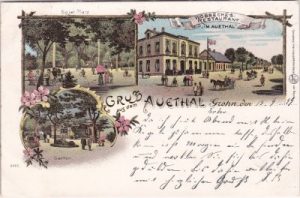 28757 Grohn (Bremen-Vegesack), Auethal, Farblitho, ca. 1895