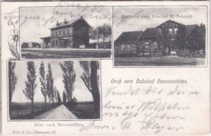 30900 Bennemühlen (Wedemark), Bahnhof, ca. 1905