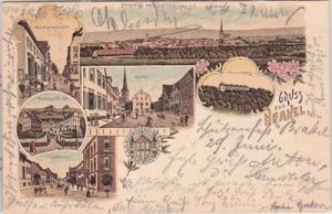 33034 Brakel (Kreis Höxter), u.a. Thiestrasse, Farblitho, ca. 1895