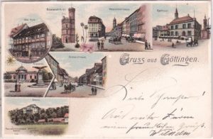 37073 Göttingen, u.a. Gronerstrasse, Farblitho, ca. 1895