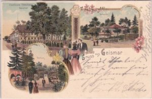37083 Göttingen-Geismar, Gasthaus Gerstung, Farblitho, ca. 1900