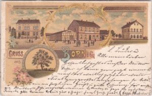 44627 Börnig (Herne), u.a. Schule, Farblitho, ca. 1900