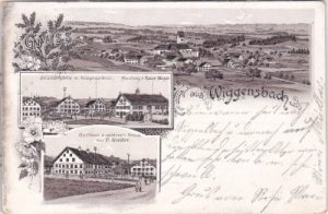 87487 Wiggensbach, u.a. Handlung Xaver Mayer, Litho, ca. 1900
