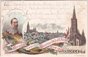 89073 Ulm an der Donau, Farblitho Gustav-Adolf-Fest 1898