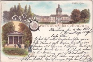 14059 Berlin-Charlottenburg, u.a. Mausoleum, Farblitho, ca. 1895