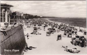 18609 Binz auf Rügen (Ostseebad), Strand, ca. 1955