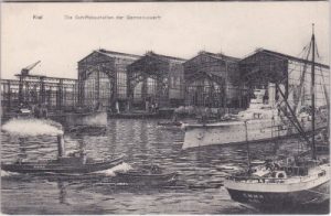 24143 Kiel-Gaarden, Schiffsbauhallen der Germaniawerft, ca. 1915