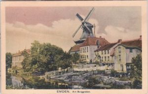26721 Emden, Am Burggraben, Windmühle, ca. 1915