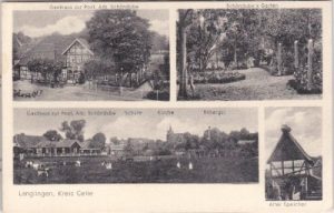 29364 Langlingen (Kreis Celle), u.a. Gasthaus Schöndube, ca. 1940