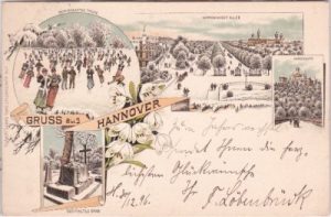 30167 Hannover, u.a. Marienburg, Winterlitho, Farblitho, ca. 1895
