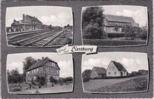 31636 Linsburg, (Kreis Nienburg/Weser), u.a. Bahnhof, ca. 1960