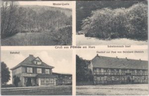 37412 Pöhlde am Harz (Herzberg), u.a. Bahnhof, ca. 1915