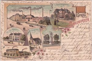 44892 Bochum-Langendreer, u.a. Brauerei, Farblitho, ca. 1895