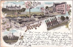 47877 Neersen (Willich), u.a. Brauerei Henrichs, Farblitho, ca. 1895