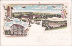 51709 Marienheide, u.a. Hotel Trommershausen, Farblitho, ca. 1900