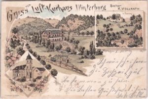 55595 Winterburg, Luft-Kurhaus (Vollrath), Farblitho, ca. 1895
