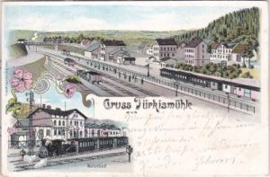 66625 Türkismühle (Nohfelden), Bahnhof, Nahetalbahn, ca. 1900