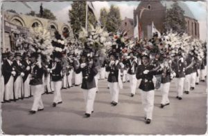 41460 Neuss, Gruß vom Neusser Schützenfest, ca. 1955