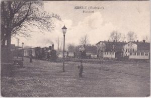 Kreuz/Ostbahn (Krzyz Wielkopolskie), Bahnhof, ca. 1915