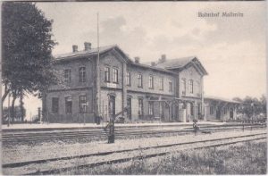 Mallmitz (Malomice), Bahnhof, ca. 1925