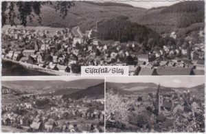 57080 Eiserfeld/Sieg (Siegen), Ortsansichten, ca. 1960