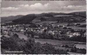 59846 Hachen (Sundern/Sauerland), Ortsansicht, ca. 1955