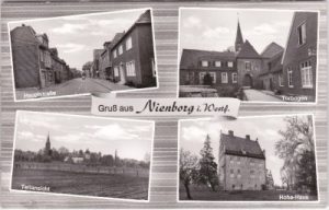 48619 Nienborg in Westfalen, u.a. Hauptstraße, ca. 1960