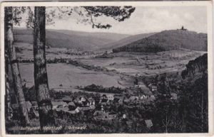 64747 Hainstadt im Odenwald, Ortsansicht, ca. 1935