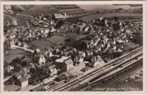 65527 Niedernhausen im Taunus, Luftaufnahme, Bahnhof, ca. 1935