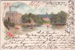 21465 Reinbek, Hotel Schloß Reinbek, Farblitho, ca. 1900