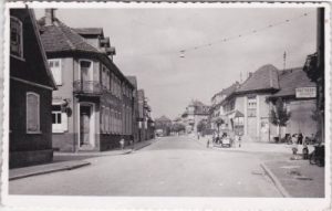 68161 Mannheim-Friedrichsfeld, Straßenansicht, Fotokarte, ca. 1930