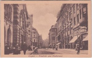 47798 Krefeld, Friedrich- und Hochstrasse, ca. 1925