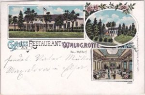 21521 Wohltorf, Restaurant Waldgrotte, Farblitho, ca. 1900