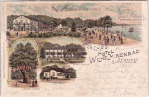 23683 Scharbeutz, Hotel Wilhelminenbad, Farblitho, ca. 1900