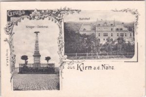 55606 Kirn an der Nahe, u.a. Bahnhof, ca. 1895