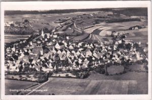 91171 Greding (Mittelfranken), Luftaufnahme, ca. 1935