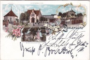 14169 Berlin-Zehlendorf, u.a. Bahnhof, Farblitho, ca. 1895