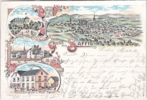 56648 Saffig (Verbandsgemeinde Pellenz), Farblitho, ca. 1895