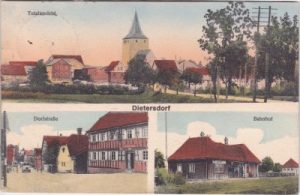 96145 Dietersdorf (Seßlach/Oberfranken), u.a. Bahnhof, ca. 1915